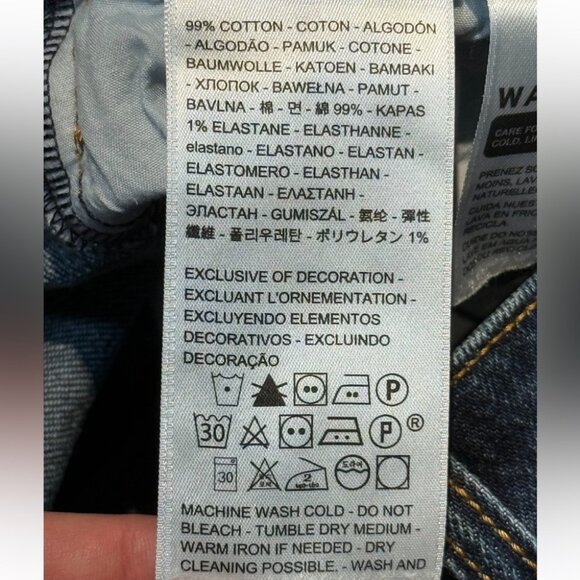 Levi’s Wedgie Straight Ankle Dark Wash Jeans - Picture 11 of 14